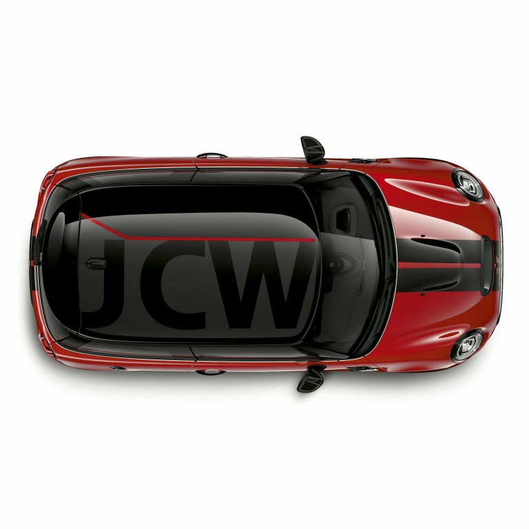 سيارة MINI John Cooper Works – باللونين الأحمر والأسود – زينة السقف