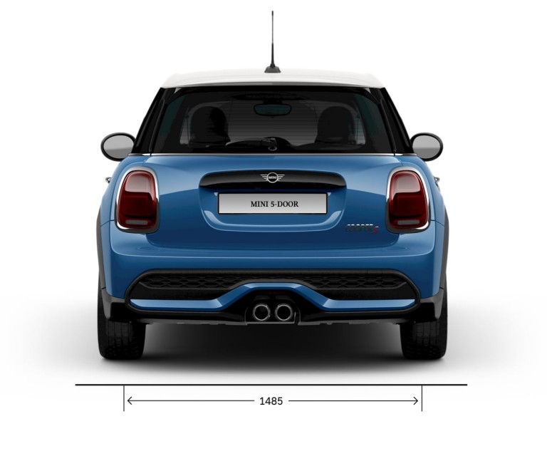 MINI Hatch خمسة أبواب - منظر خلفي - الأبعاد