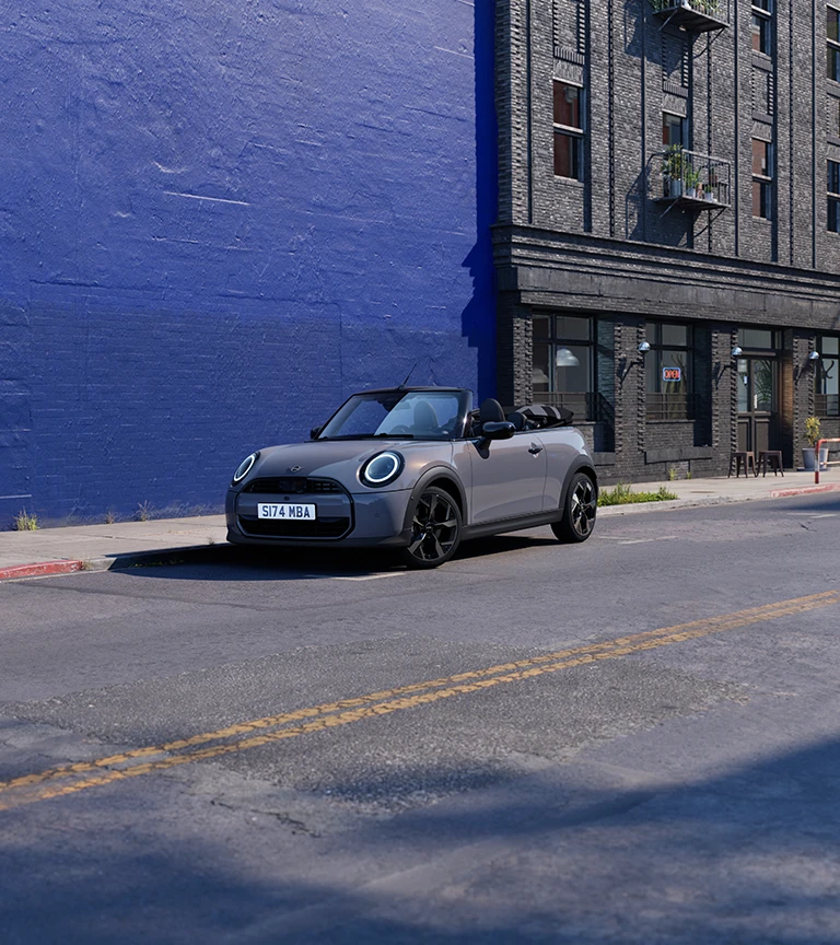 MINI Cooper Convertible – front view – Sparkling Copper Grey