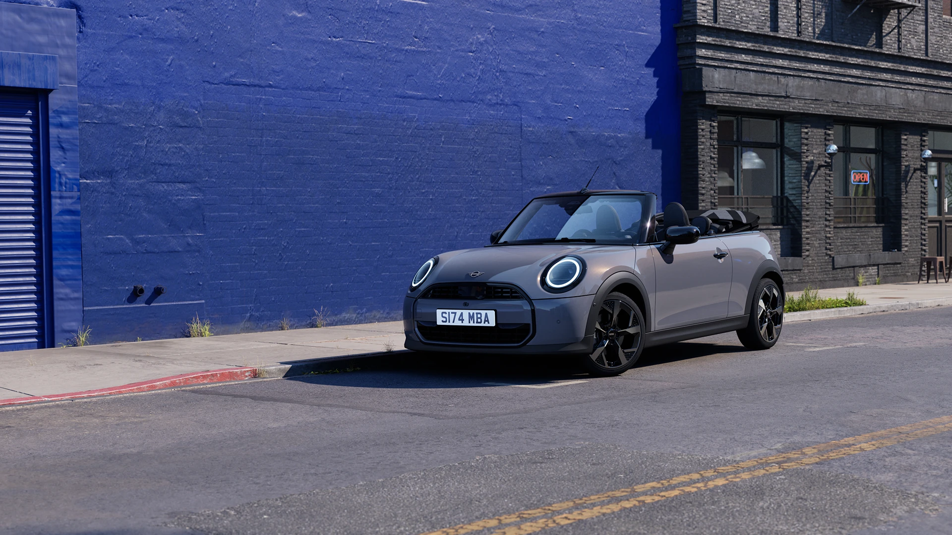 MINI Cooper Convertible – front view – Sparkling Copper Grey