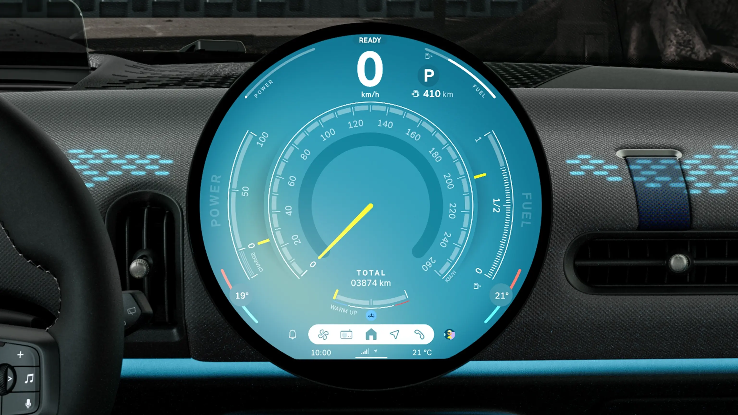 السيارة MINI Cooper Convertible - تجربة القيادة - معرض الأوضاع - الوضع الأساسي