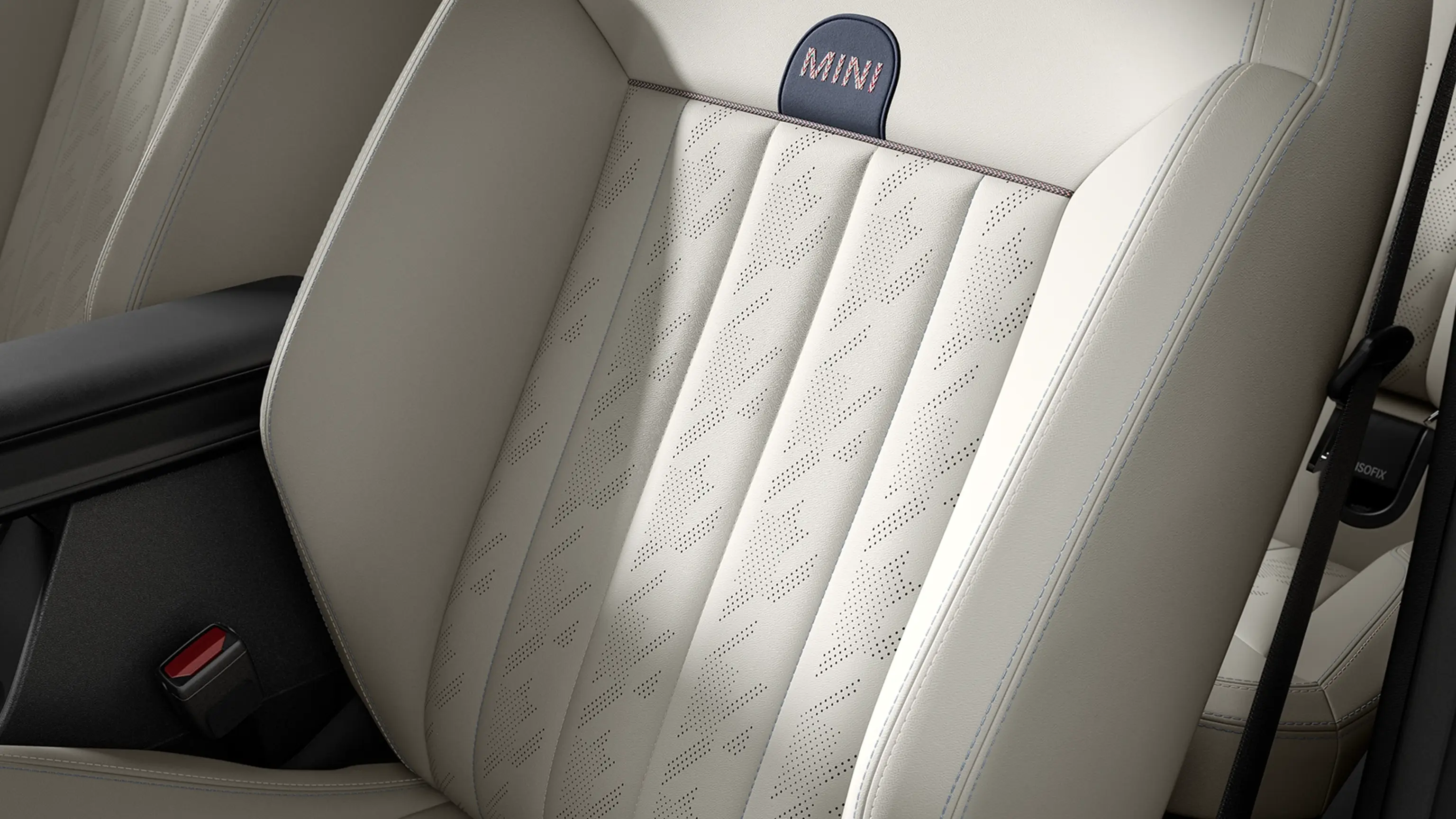 السيارة MINI Cooper Convertible - التصميم الداخلي - المعرض - فرش وتنجيد المقاعد ضمن الأسلوب المُفضَّل
