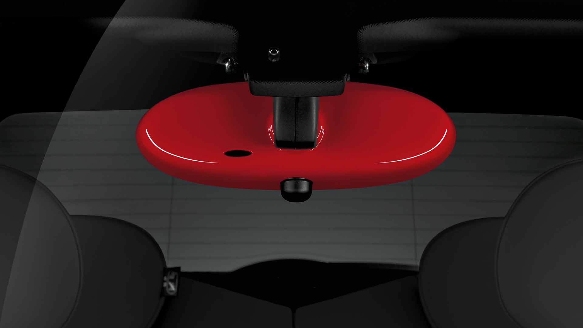Mini interior top mirror cover