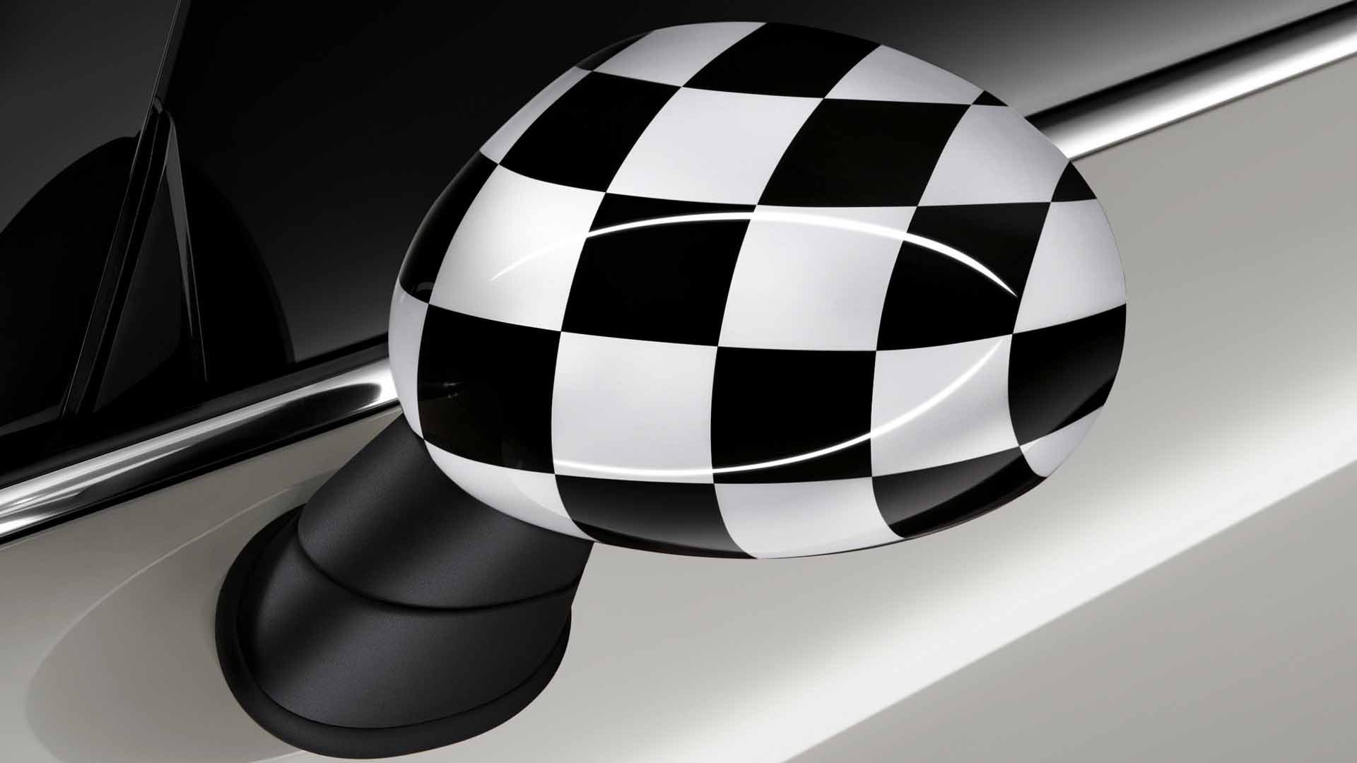 Mini cooper top black mirror caps
