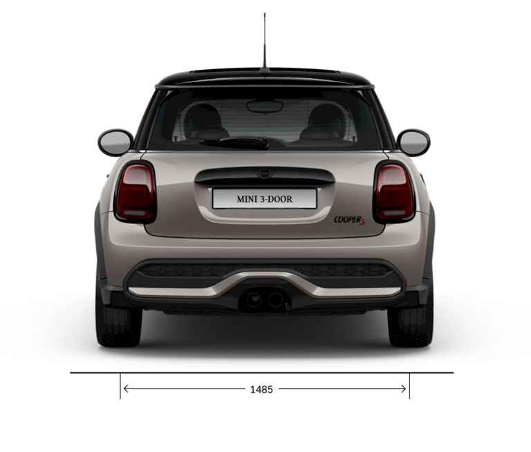 MINI 3-door Hatch – rear view – dimensions
